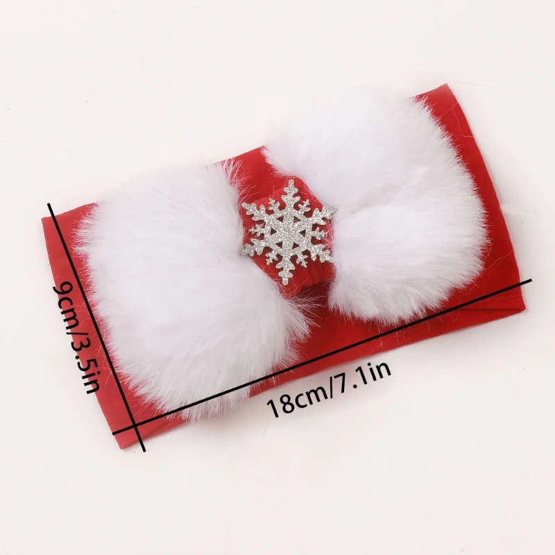 Diadema bebé y gorros navideños con copos de nieve para fotos - imagen 3