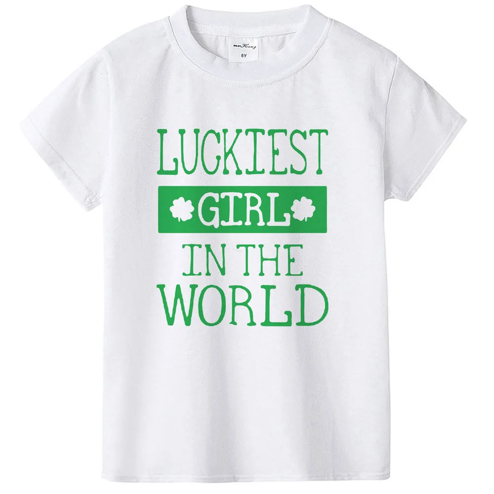 Camiseta Día de San Patricio para niños - Blanca con trébol - imagen 5