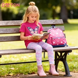 DXTON leggings de rayas degradado caramelo para niñas de primavera