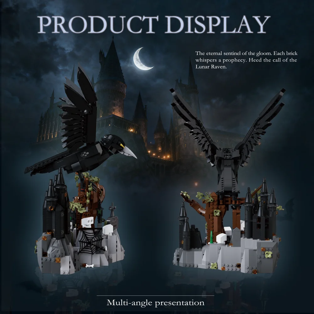 Bloques de construcción Raven luna con castillo arbóreo infantil - imagen 2