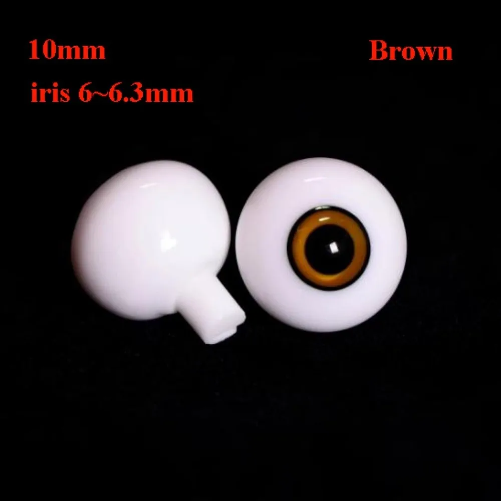 Ojos de cristal para muñecas BJD, colores marrón, rojo y azul - imagen 3