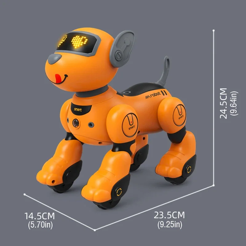 Robot RC inteligente programable con luces LED y sonido para niños