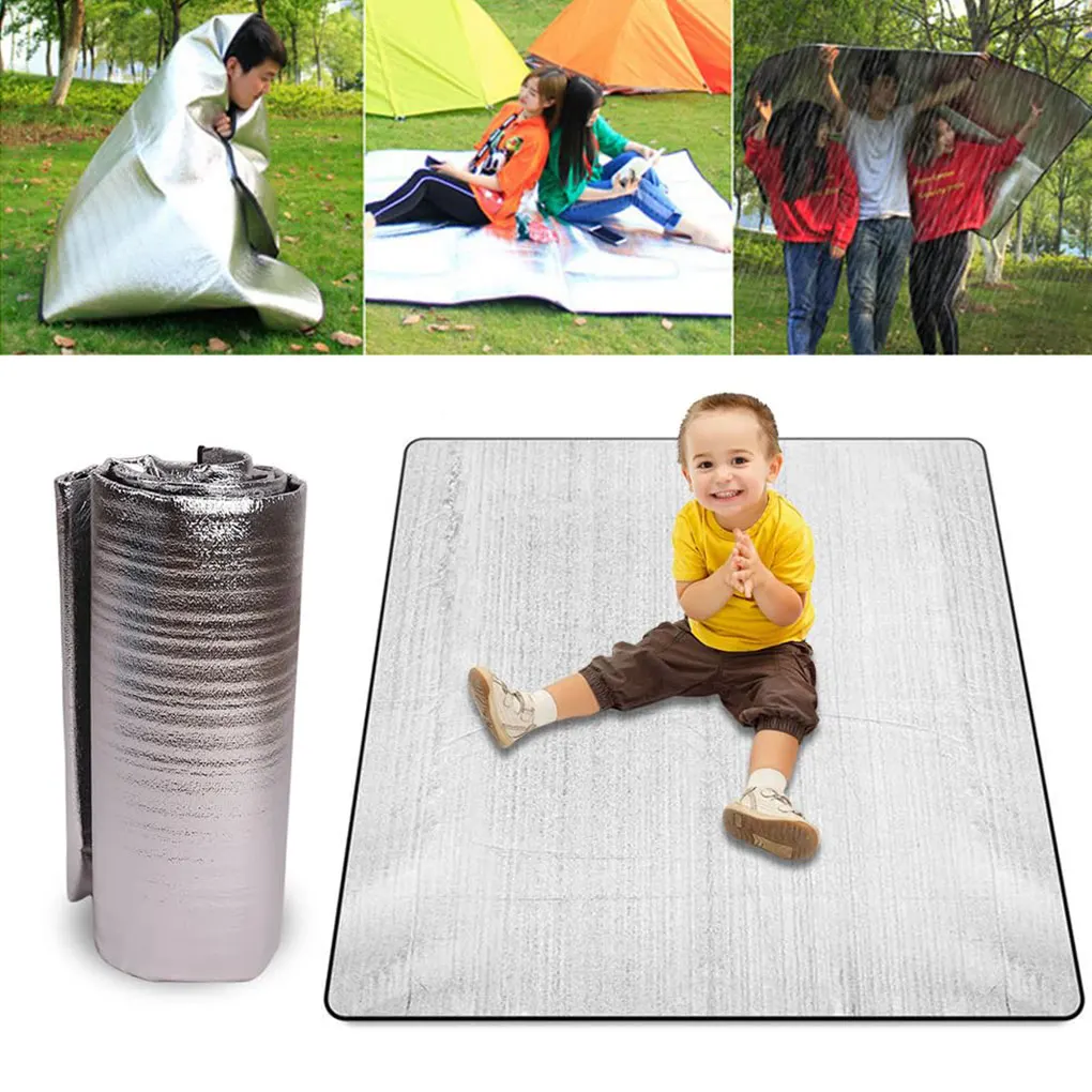 Colchoneta impermeable plegable para acampada con lámina de aluminio - imagen 2