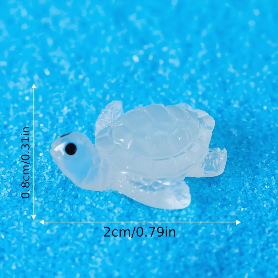 Tortugas miniatures luminosité de resina - 10 piezas decorativas para habitación infantil - imagen 5