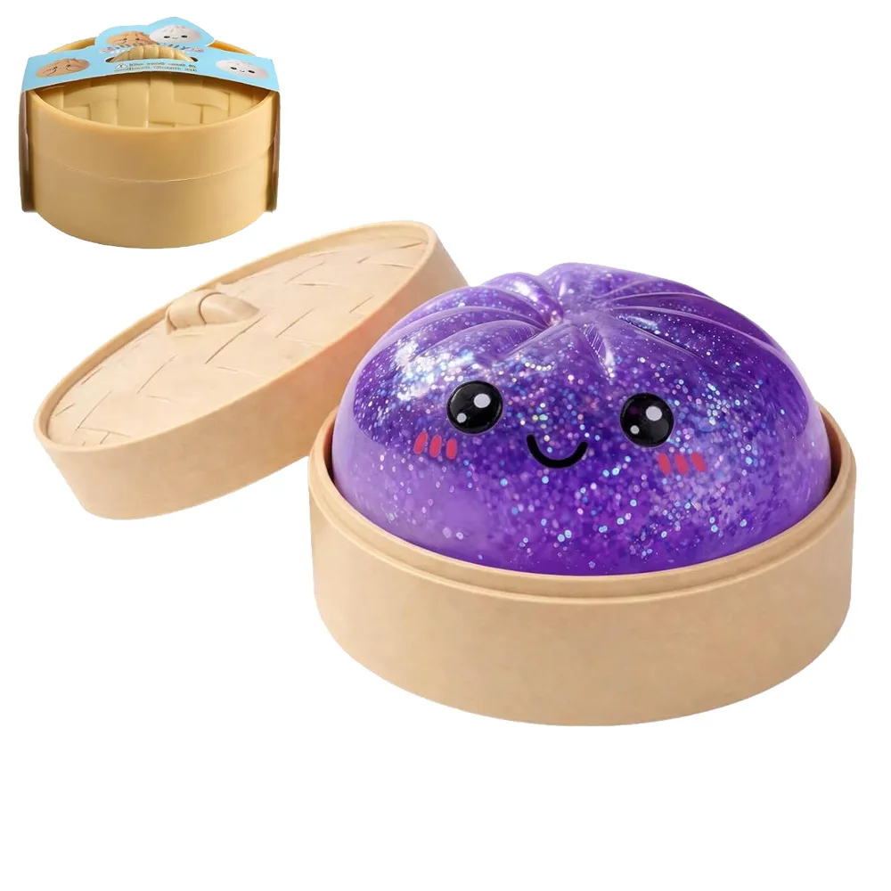 Juguete sensorial Dumpling blandito con purpurina antiestrés - imagen 3