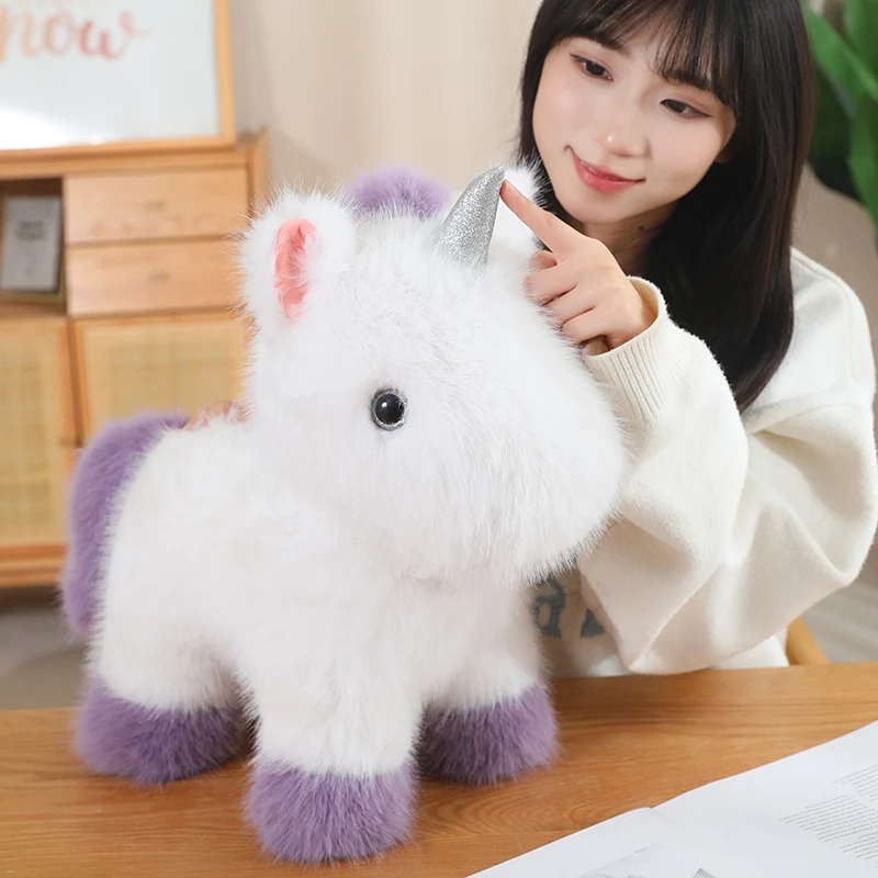 Peluche de unicornio esponjoso y suave, regalo de cumpleaños - imagen 4
