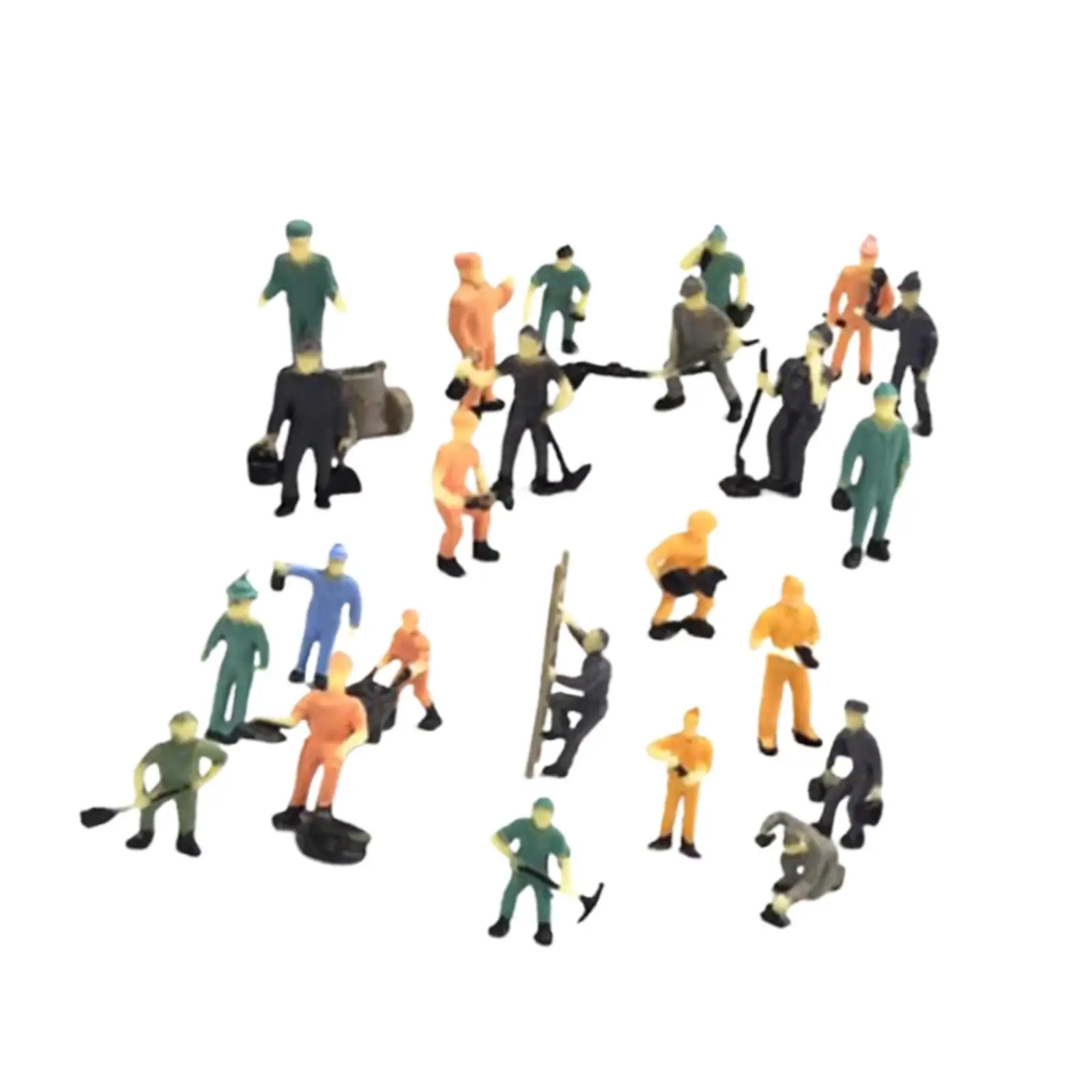 Figuras miniatura de trabajadores ferroviarios para dioramas - imagen 4