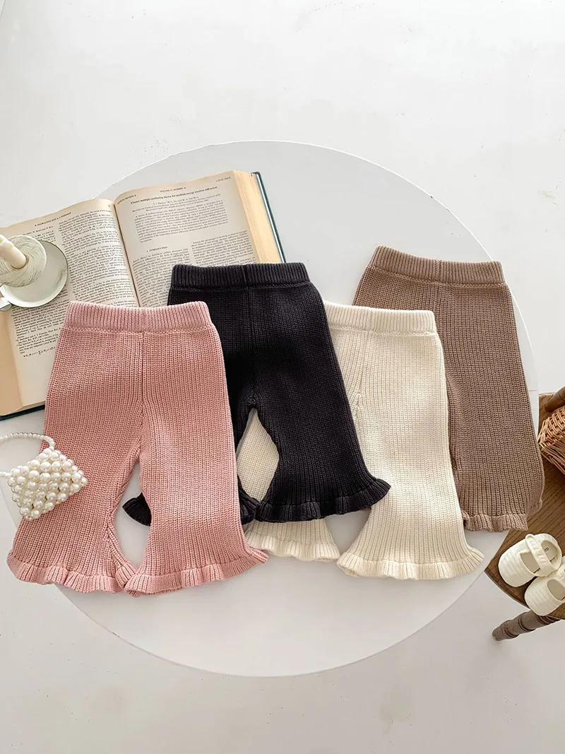 Milangel pantalones de punto acampanados niña otoño - imagen 4