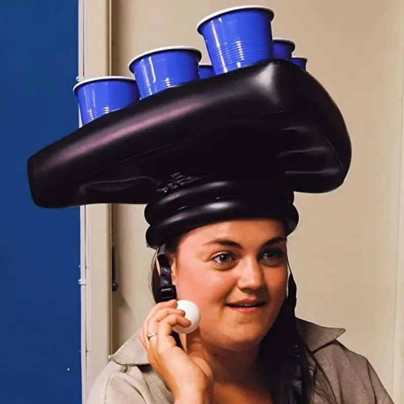 Uso como portavasos inflable