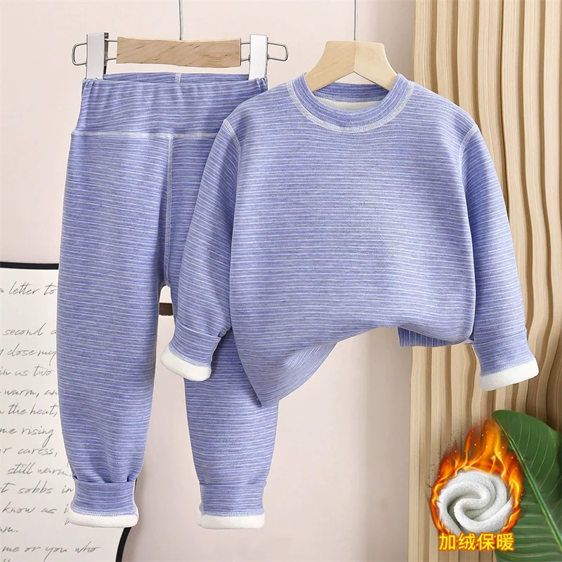 Pijama infantil de lana gruesa de invierno para niños y niñas - imagen 3