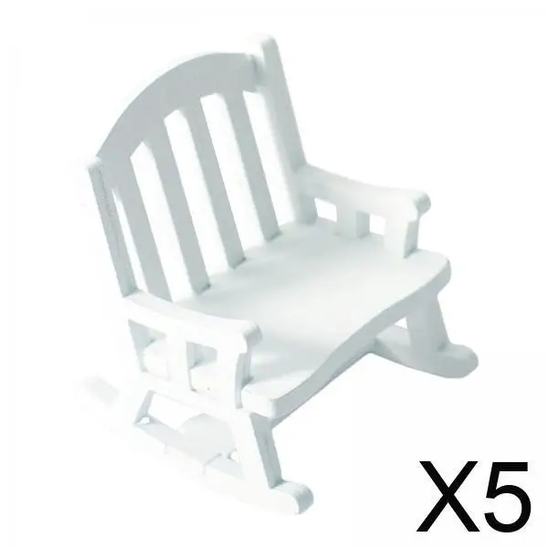 Silla mecedora de madera para muñecas estilo clásico