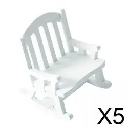 Silla mecedora de madera para muñecas estilo clásico