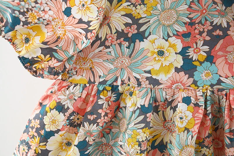 Vestido de princesa floral para niña – Manga corta verano - imagen 2