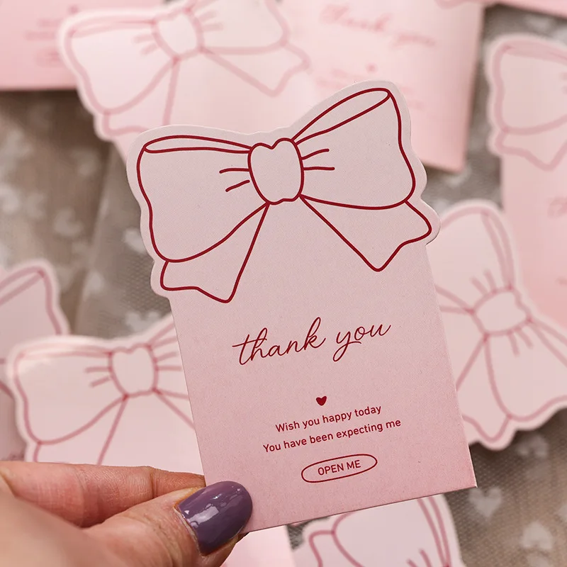 Pegatinas agradecimiento con lazo rosa para regalo Día Madre - imagen 4