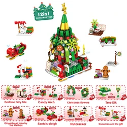 Bloques de construcción Navidad con temática festiva para niños