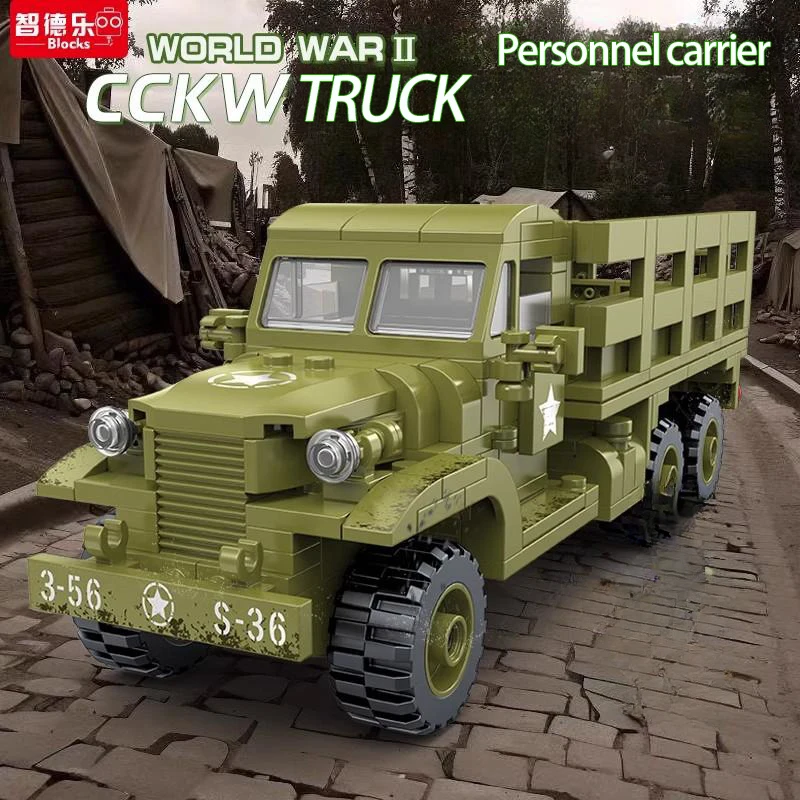 Camión militar de juguete para construir con bloques - Segunda Guerra Mundial - imagen 4