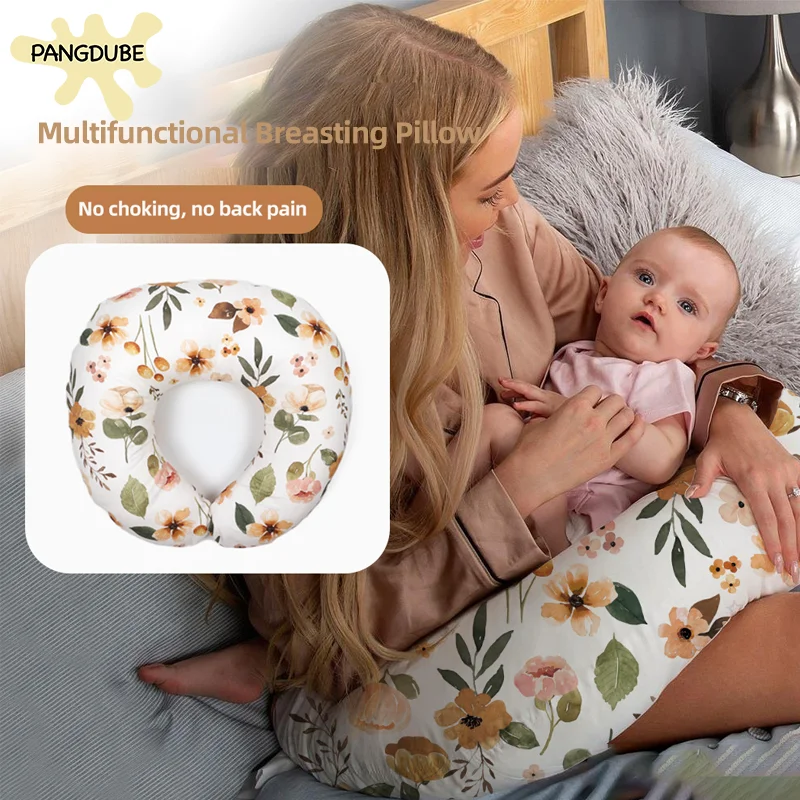 Pangdube Almohada de Lactancia Multifuncional en U para Bebé y Mamá - imagen 2