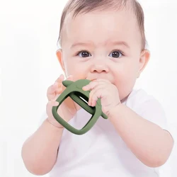 Mordedores silicona bebés con forma manos suaves para dentición