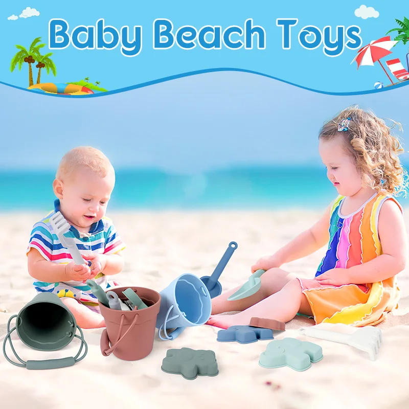 Juguetes de playa de silicona blanda para arena y agua infantil - imagen 2