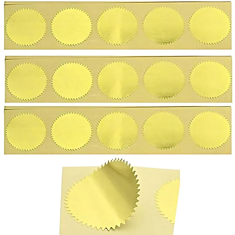 ZYF Pegatinas redondas doradas 45 mm para sobres e invitaciones - imagen 5