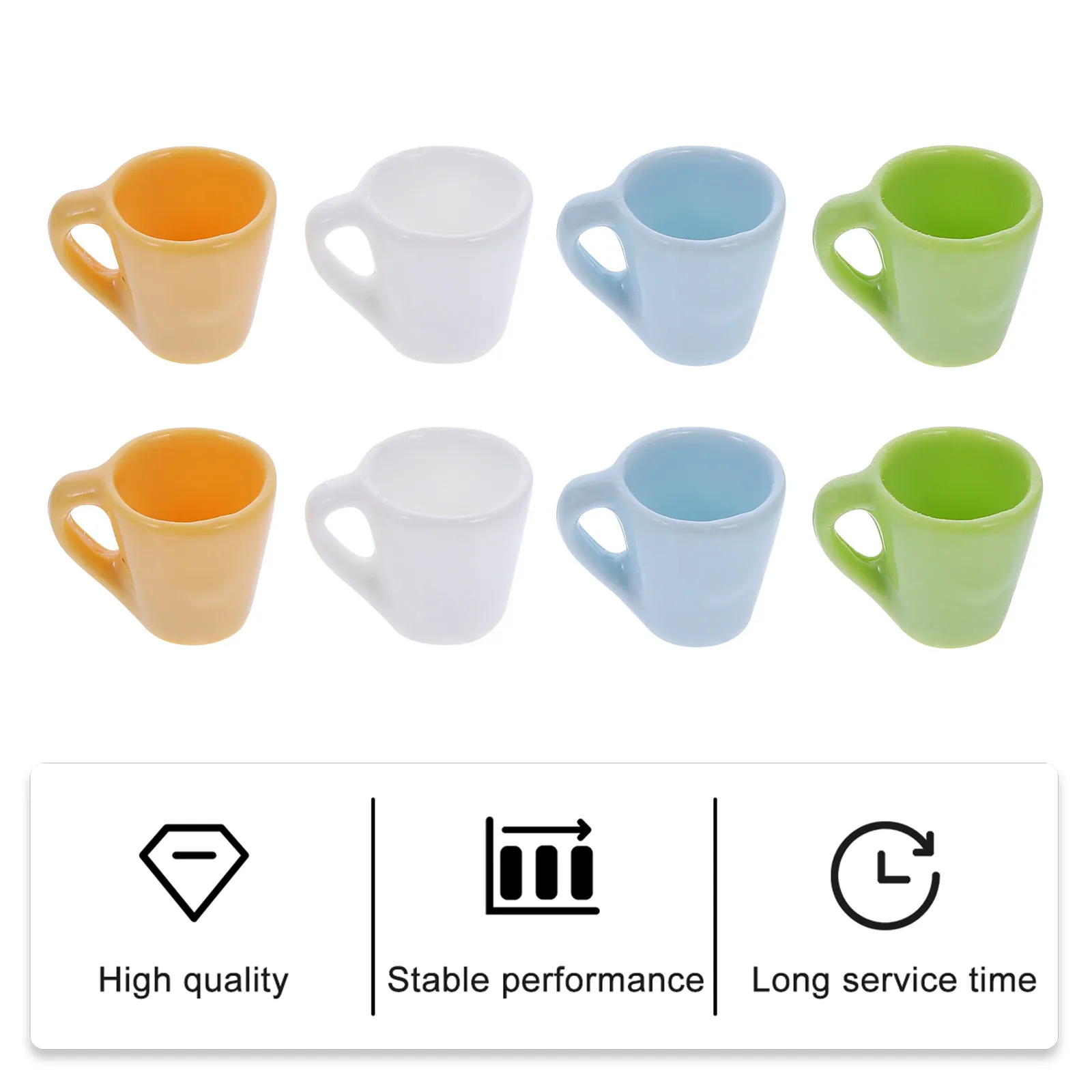 Tazas de té miniatura resina para muñecas - imagen 2