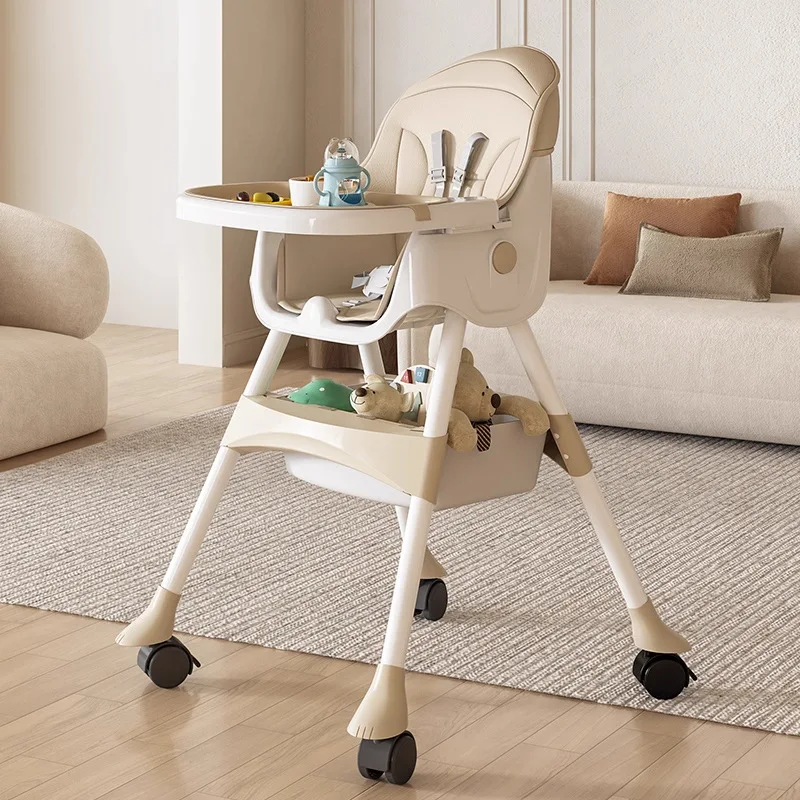 Silla de comedor para bebé plegable con mesa multifuncional - imagen 4