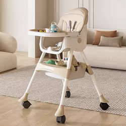Silla de comer para bebé evolutiva, plegable y cómoda