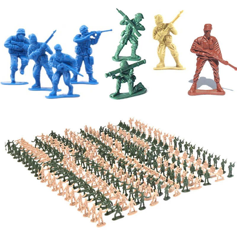 ZYF soldaditos de juguete plástico, set poses militares - imagen 4