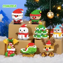 Microbloques de construcción de renos de Navidad para niños