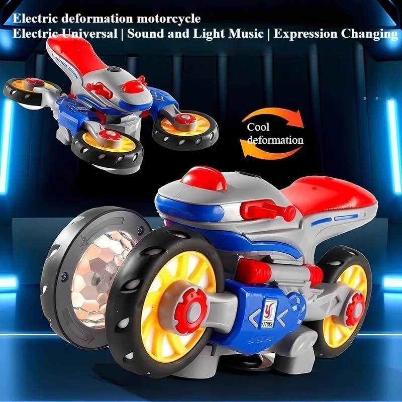 Motocicleta infantil deformable giratoria con luz y música - imagen 5