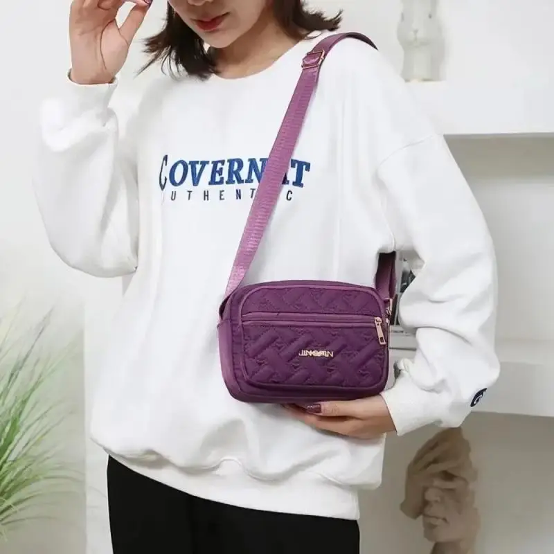 Bolso cruzado acolchado ligero con múltiples compartimentos vintage - imagen 5