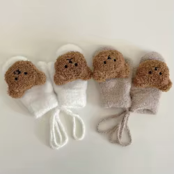 Manoplas de invierno para bebé – Guantes de punto con diseño de oso