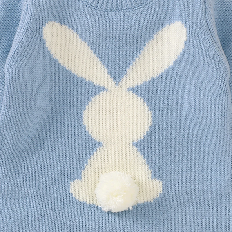 Pelele de punto con conejo para bebé Primavera-Otoño - imagen 5