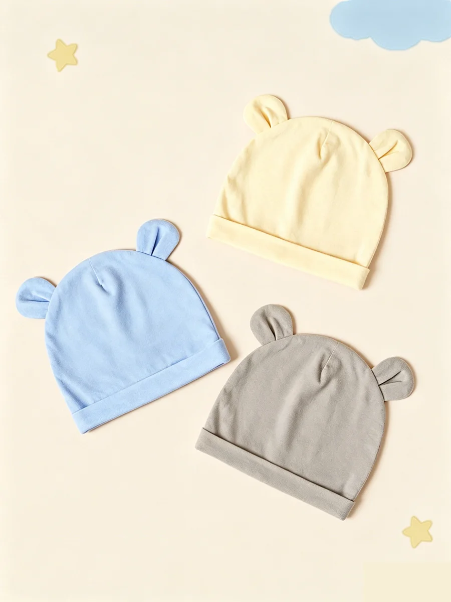Gorro de bebé con orejas de oso decorativas - imagen 5