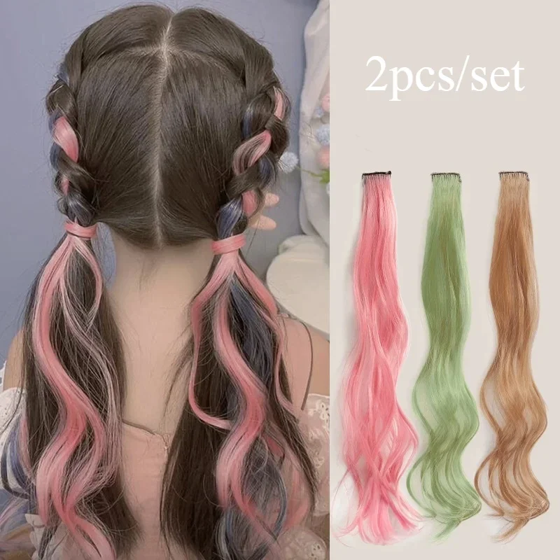 Extensiones de cabello con clip trenzado para niñas estilo princesa - imagen 5