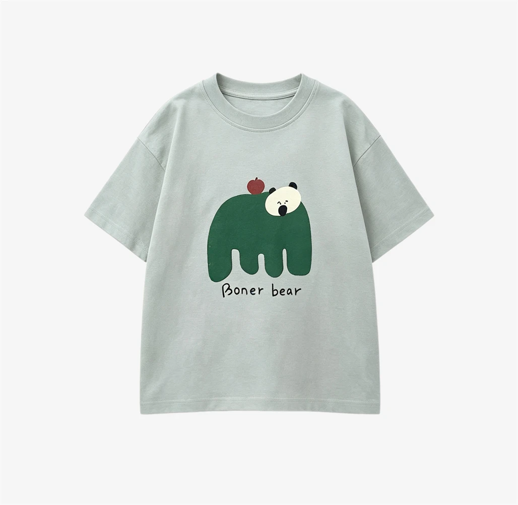 Camiseta de dibujos animados de algodón para niños – manga corta