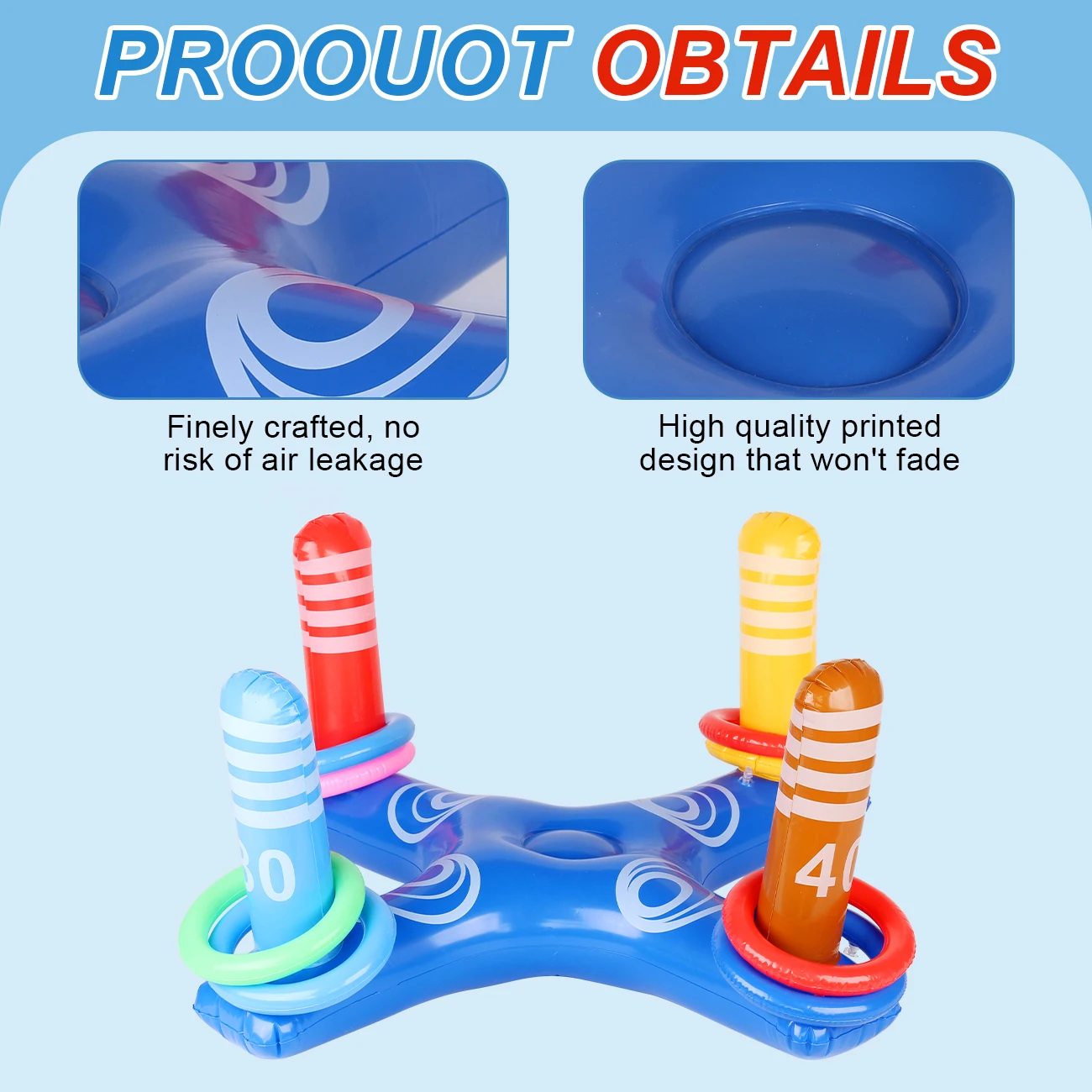 Juego inflable de anillos flotantes para piscina lanzamiento infantil - imagen 3