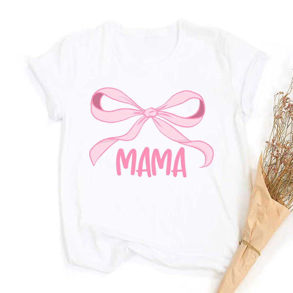 Mama Mimi Camiseta a juego madre e hija con estampado lazo - imagen 4