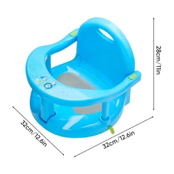 Asiento de baño plegable con ventosas para bebé y niños