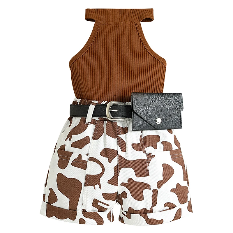 Conjunto de bebé de lujo: top sin mangas y pantalón corto estampado - imagen 2