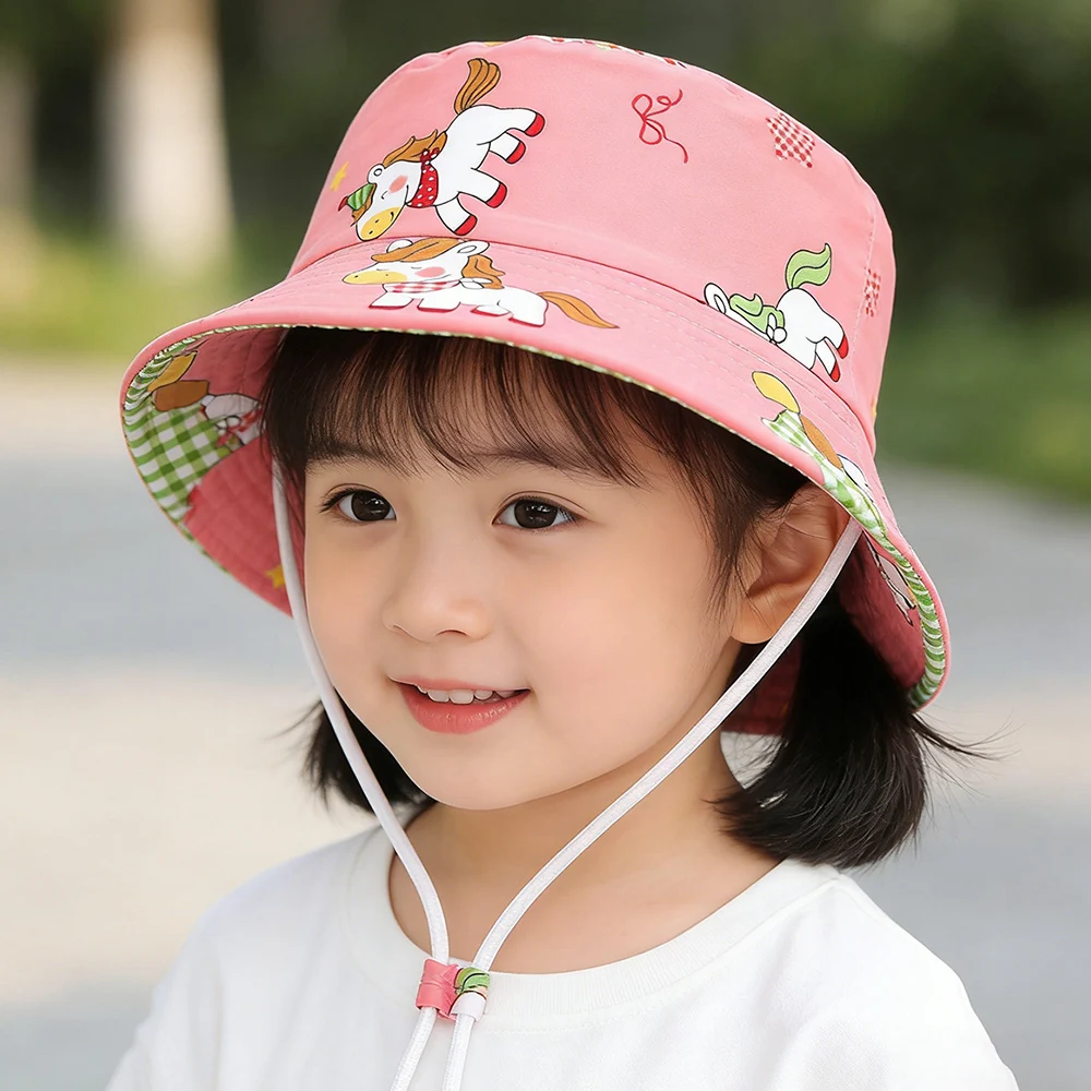 Sombrero de panamá para bebés y niños – gorro de playa con dibujos - imagen 3