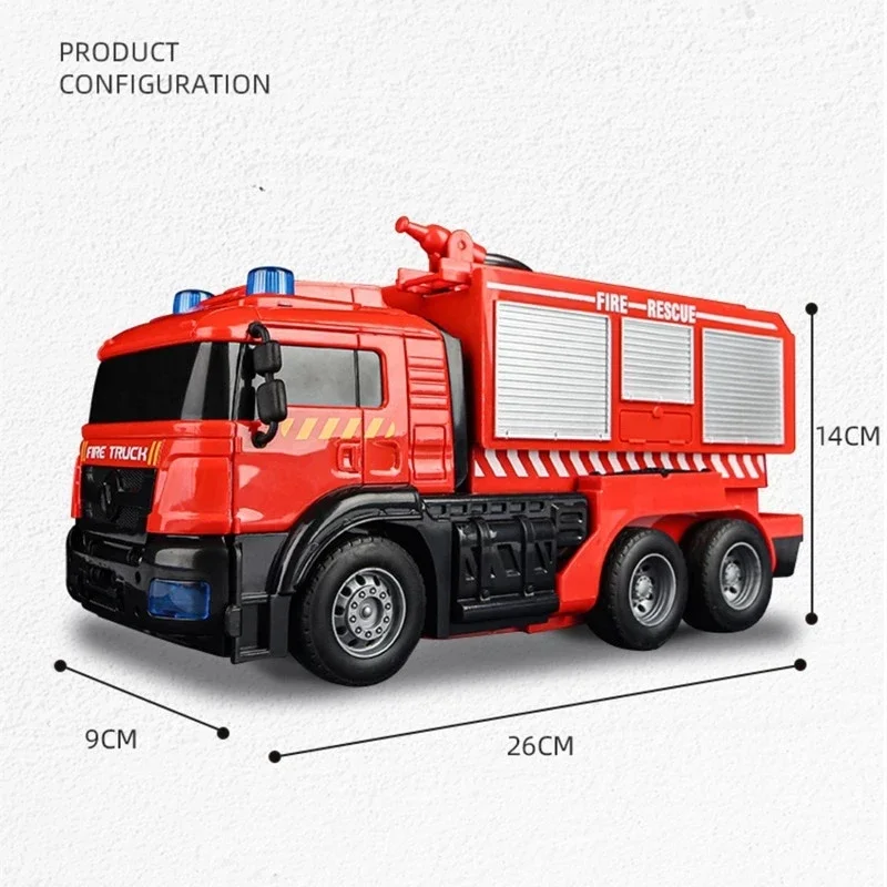 Camión de bomberos teledirigido RC transformable con luces y agua - imagen 5