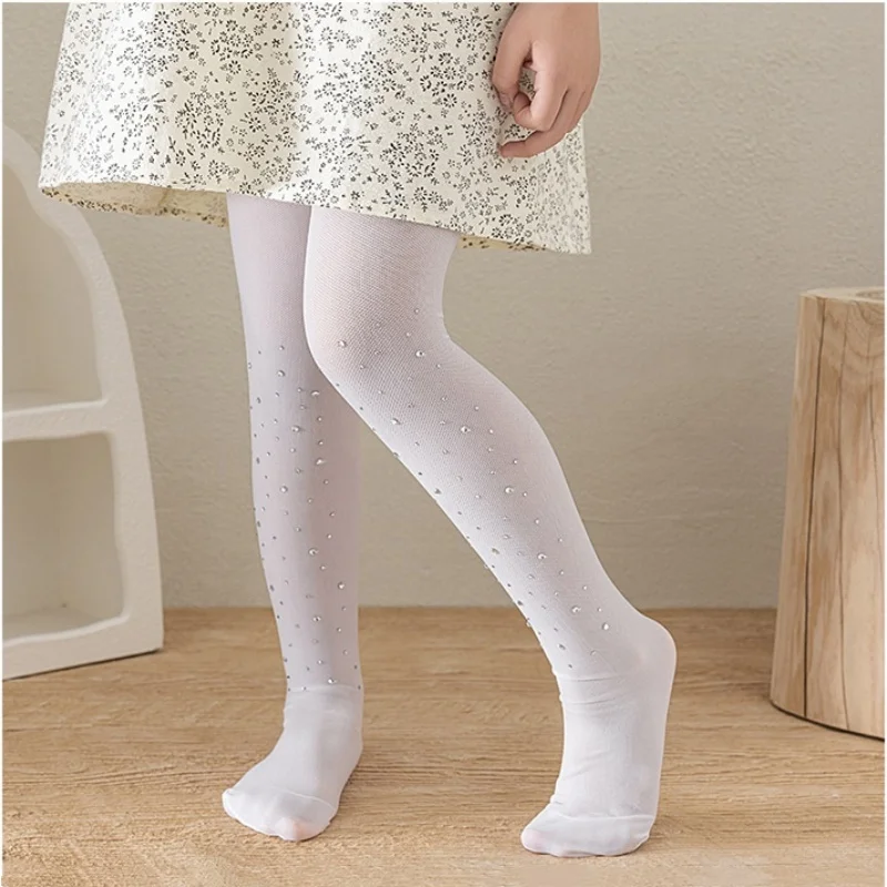 Medias de niña elásticas con purpurina estilo princesa, ligeras - imagen 4