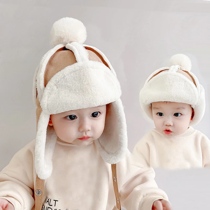 Gorro de invierno para bebé de piel sintética con orejeras - imagen 5