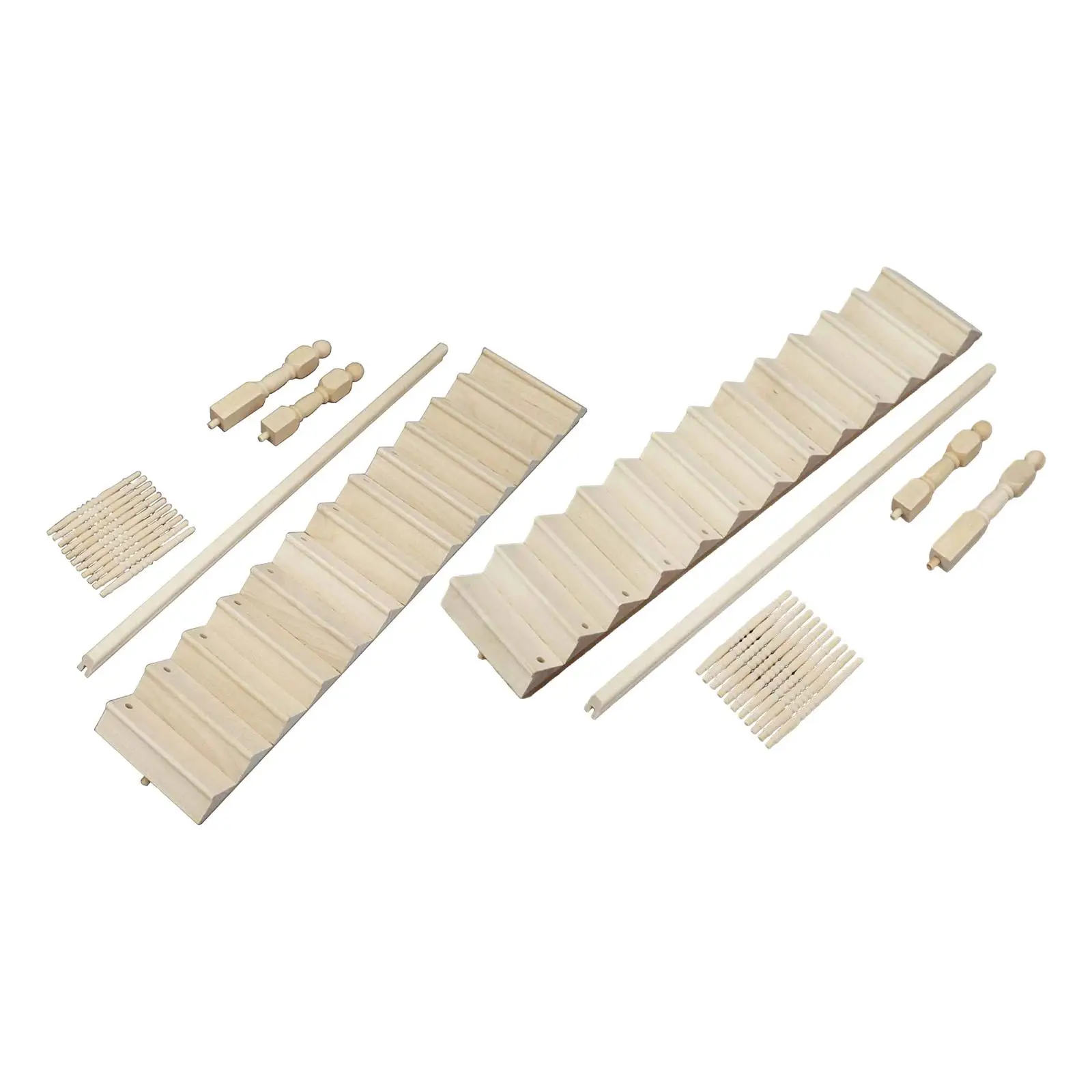 Escalera de madera para casa de muñecas – Escala 1:12 - imagen 5