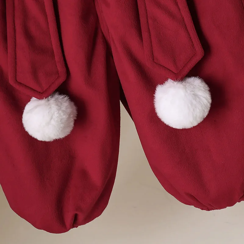 Conjunto de bebé invierno rojo: camiseta y pantalón cálidos - imagen 5