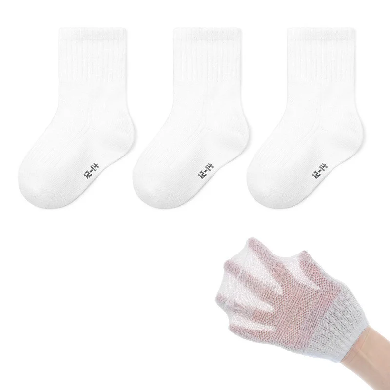 Calcetines finos de algodón para bebés y niños en verano
