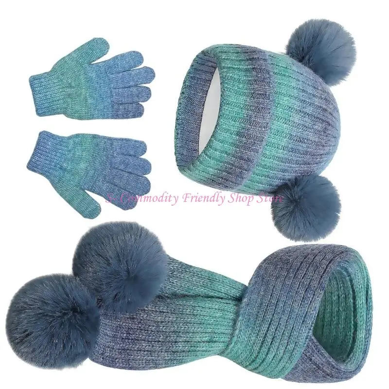 Conjunto de invierno para bebé: gorro, manoplas y bufanda de lana suave - imagen 4