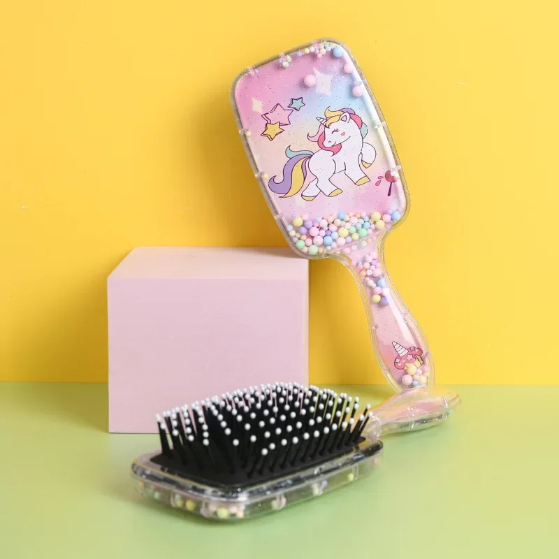 Cepillo peine unicornio para niña – Masajeador cabello infantil - imagen 4
