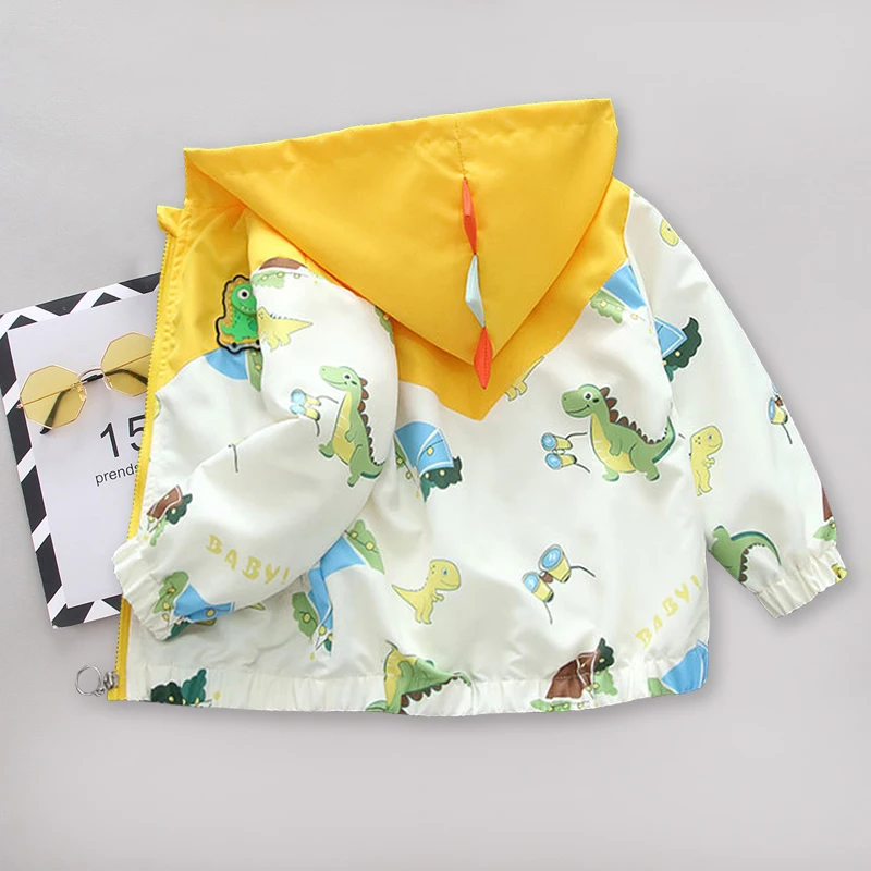 Chaqueta con capucha dinosaurio para niños – Primavera - imagen 5